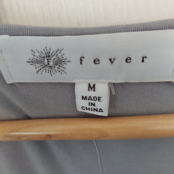 Fever Sleeveless Grey Dress Medium NWT - Picture 3 of 6